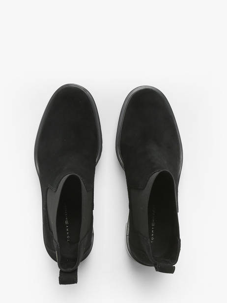 Enkellaarsjes Met Hak Uit Leder Tommy hilfiger Zwart women 8429BDS ander zicht 4