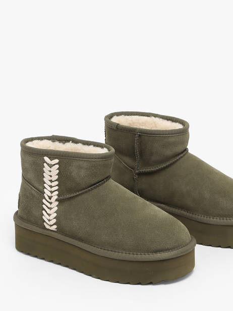 Enkellaarsjes Platform Spike Colors of california Groen women CYWPLA10 ander zicht 2