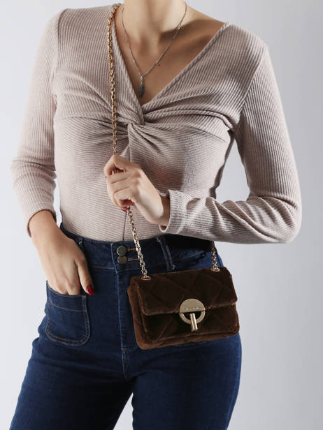 Cross Body Tas S Moon In Fluweel Vanessa bruno Bruin moon 42V40326 ander zicht 1