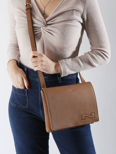 Cross Body Tas Brugge Leder Nathan baume Bruin n city 2 ander zicht 1