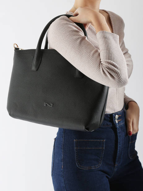 Handtas Tina Leder Nathan baume Zwart victoria 87 ander zicht 1