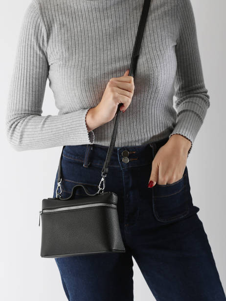 Cross Body Tas Grained Miniprix Zwart grained DQ8689 ander zicht 1