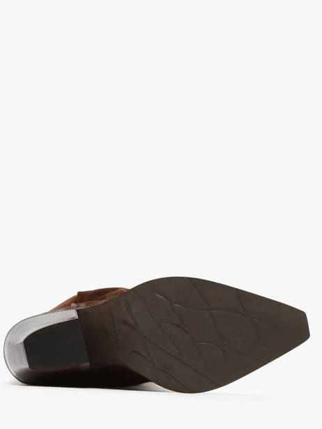 Laarzen Met Hak Stivali Tubo Uit Leder Metisse Bruin women XD961 ander zicht 5