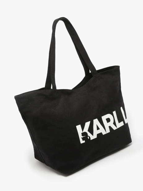 Handtas K Essential Katoen Karl lagerfeld Zwart k essential 246W3886 ander zicht 2