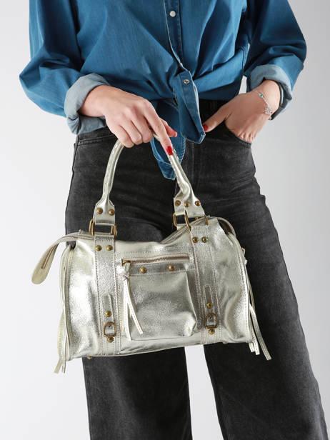 Schoudertas Nine Leder Milano Goud nine NI24092 ander zicht 1