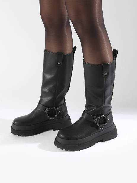 Laarzen Pluto Biker Buffalo Zwart women 1270103 ander zicht 1