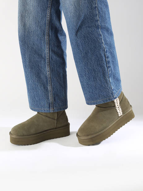 Enkellaarsjes Platform Spike Colors of california Groen women CYWPLA10 ander zicht 1