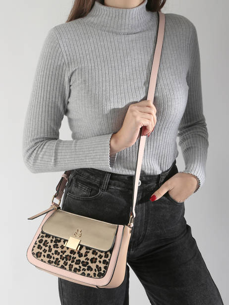 Cross Body Tas Leopard Lulu castagnette Roze leopard TWIGGY ander zicht 1