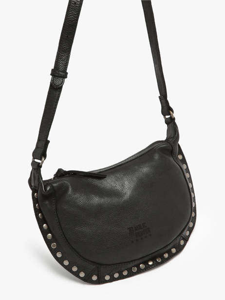 Cross Body Tas Barcelone Leder Basilic pepper Zwart barcelone BBAC05 ander zicht 2