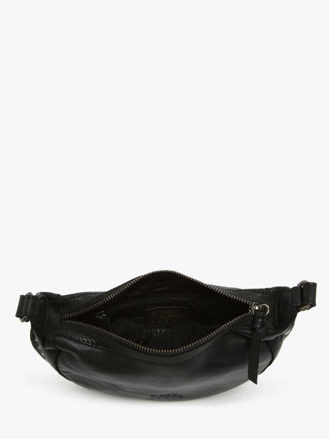 Cross Body Tas Barcelone Leder Basilic pepper Zwart barcelone BBAC05 ander zicht 3