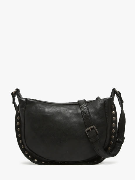 Cross Body Tas Barcelone Leder Basilic pepper Zwart barcelone BBAC05 ander zicht 4