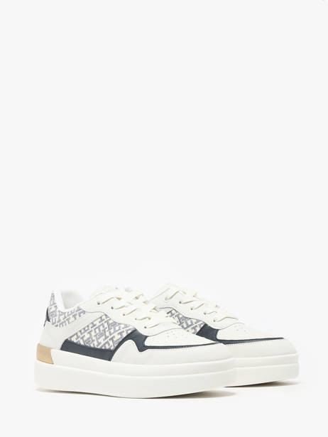 Sneakers Uit Leder Tommy hilfiger Wit women 8381YBL ander zicht 2
