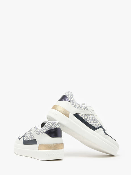 Sneakers Uit Leder Tommy hilfiger Wit women 8381YBL ander zicht 3