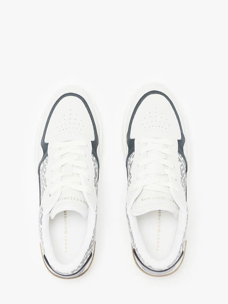 Sneakers Uit Leder Tommy hilfiger Wit women 8381YBL ander zicht 4