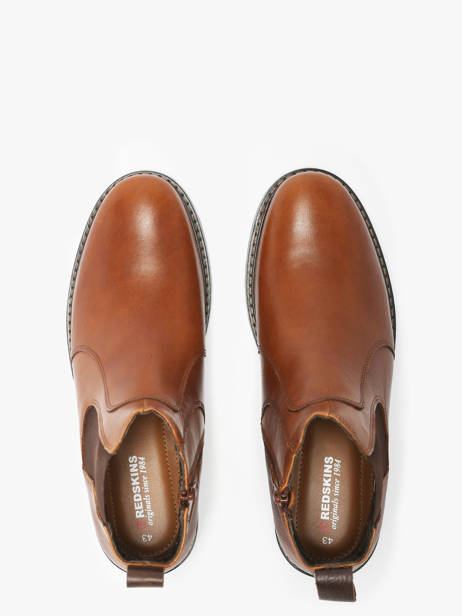 Boots Elster Uit Leder Redskins Bruin men ELSTER ander zicht 3