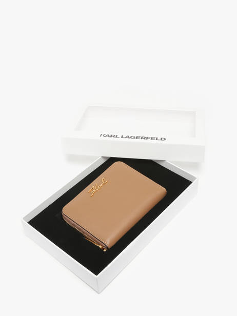 Portefeuille Leder Karl lagerfeld Bruin k signature A1W32105 ander zicht 1