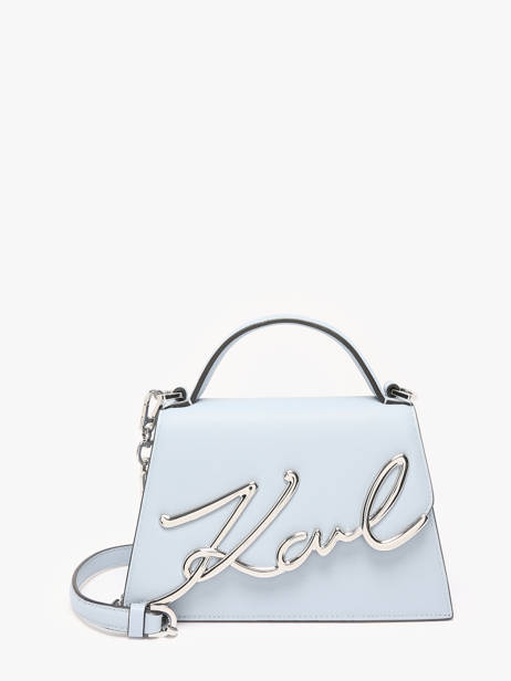 Cross Body Tas K Signature Leder Karl lagerfeld Blauw k signature A1W30038