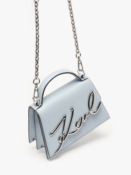 Cross Body Tas K Signature Leder Karl lagerfeld Blauw k signature A1W30038 ander zicht 1