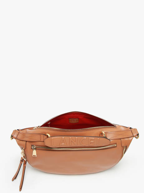 Cross Body Tas M Origami Leder Lancel Bruin origami A12528 ander zicht 2