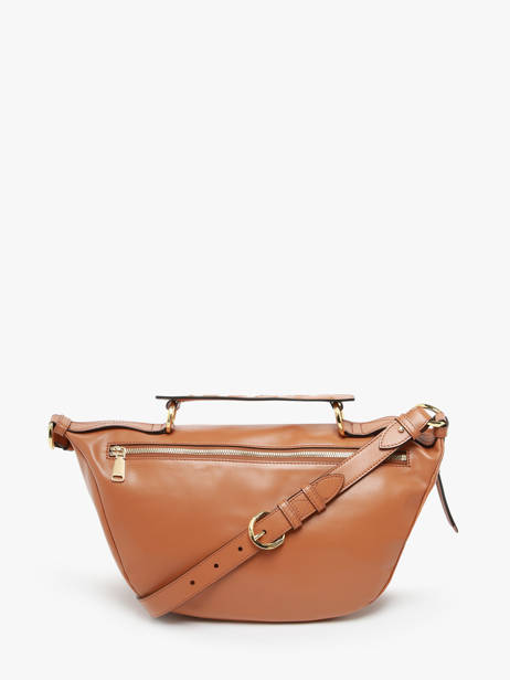 Cross Body Tas M Origami Leder Lancel Bruin origami A12528 ander zicht 3