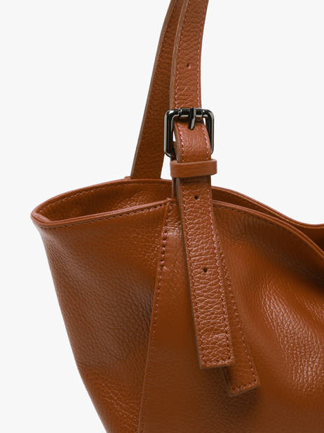 Schoudertas Caviar Leder Milano Oranje caviar CA24065 ander zicht 2