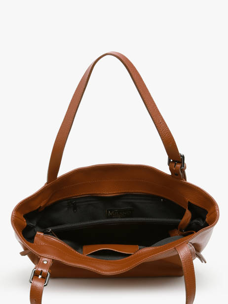 Schoudertas Caviar Leder Milano Oranje caviar CA24065 ander zicht 3