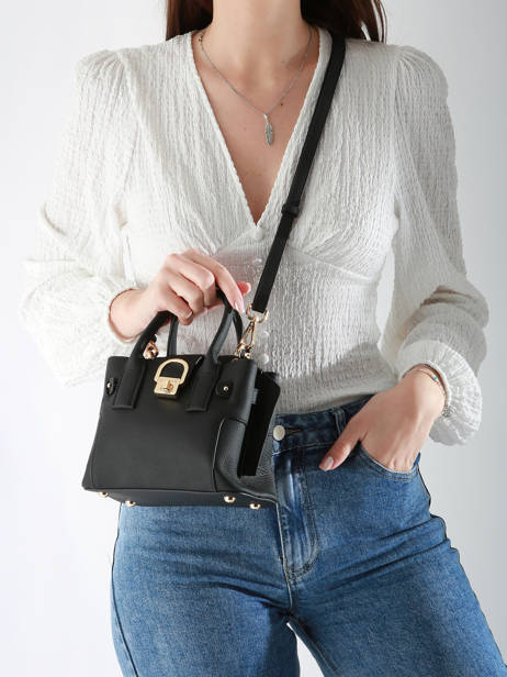 Cross Body Tas Xs Equestre Leder Etrier Zwart equestre EEQT142X ander zicht 1