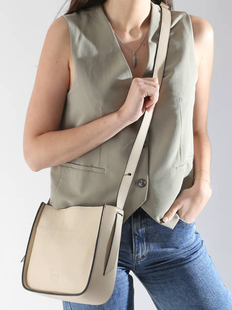 Cross Body Tas S Foudre Leder Etrier Beige foudre EFOD087S ander zicht 1