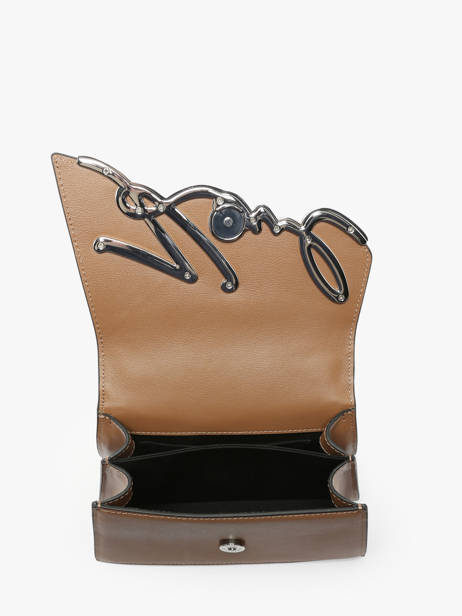 Cross Body Tas K Signature Leder Karl lagerfeld Bruin k signature A1W30038 ander zicht 3