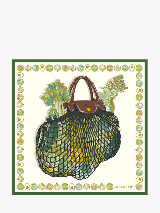 Longchamp Soie gots Foulard Groen