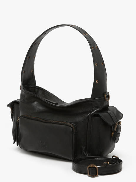 Schoudertas Cargo Leder Basilic pepper Zwart cargo BCAR05 ander zicht 2