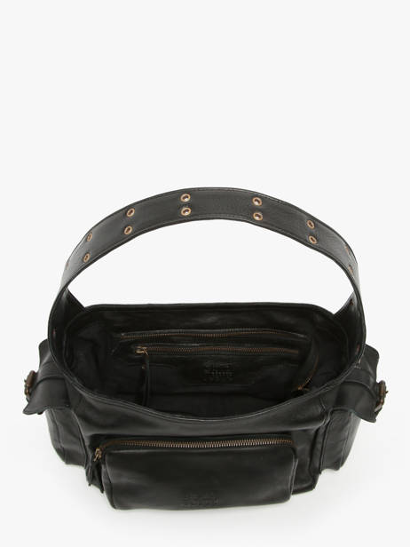 Schoudertas Cargo Leder Basilic pepper Zwart cargo BCAR05 ander zicht 3