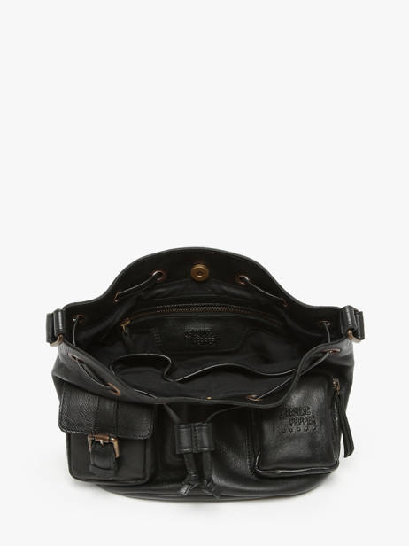 Cross Body Tas Cargo Leder Basilic pepper Zwart cargo BCAR06 ander zicht 3