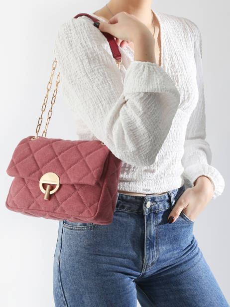 Cross Body Tas Moon Linnen Vanessa bruno Roze moon 70V40329 ander zicht 1