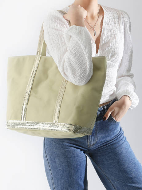 Handtas L Le Cabas Pailletten Vanessa bruno Groen cabas 1V40315 ander zicht 1