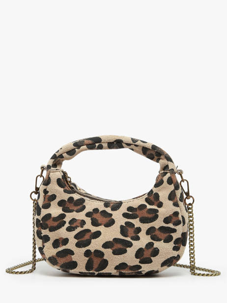Cross Body Tas Velvet Leopardo Leder Milano Beige velvet leopardo VL24113