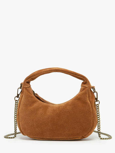 Cross Body Tas Velvet Leder Milano Bruin velvet VE24113