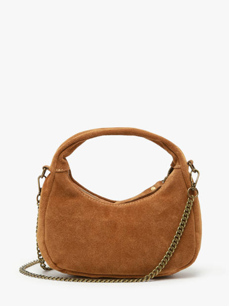 Cross Body Tas Velvet Leder Milano Bruin velvet VE24113 ander zicht 4