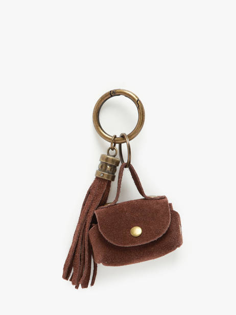 Sleutelhanger Leder Milano Bruin velvet VE24112