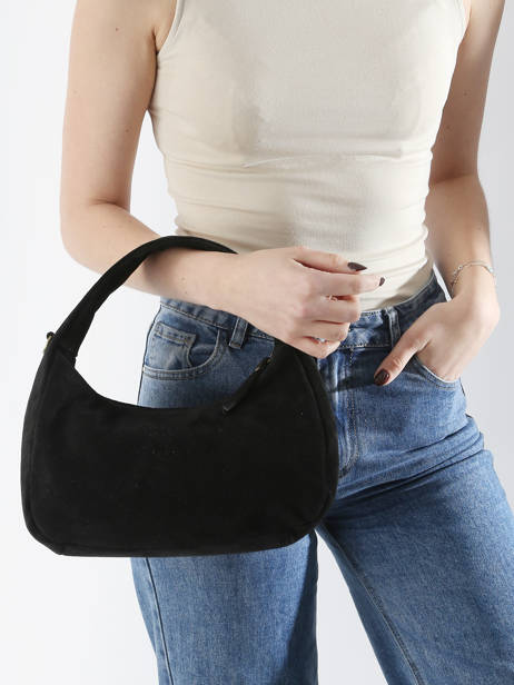 Handtassen Velvet Leder Milano Zwart velvet VE24114 ander zicht 1