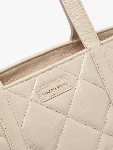Handtas Cabas Cuir Leder Vanessa bruno Beige cabas cuir 84V40378 ander zicht 2