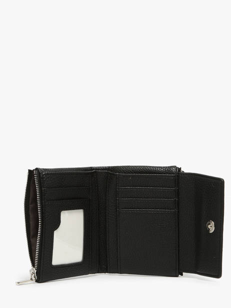 Portemonnee Met Kaarthouder Miniprix Zwart grained F5019 ander zicht 1