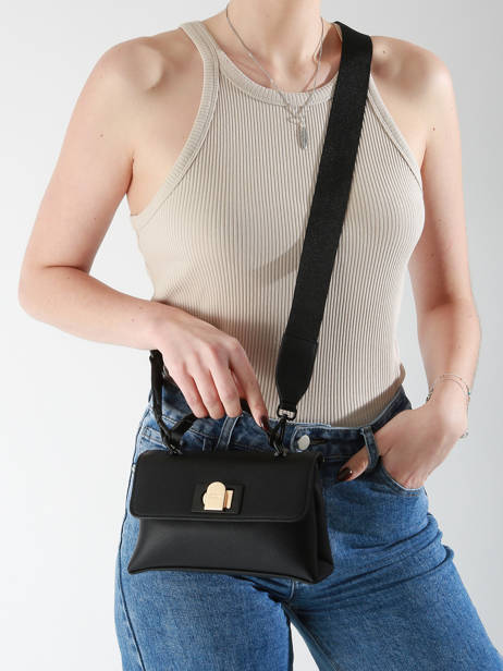 Cross Body Tas Saffiano David jones Zwart saffiano CM7211H ander zicht 1