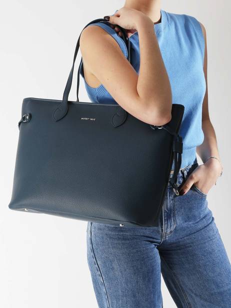 Schoudertas Ld Bags Polyurethaan Laurent david Blauw ld bags 887 ander zicht 1