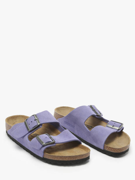 Slippers Arizona Uit Leder Birkenstock Violet women 1029218 ander zicht 1