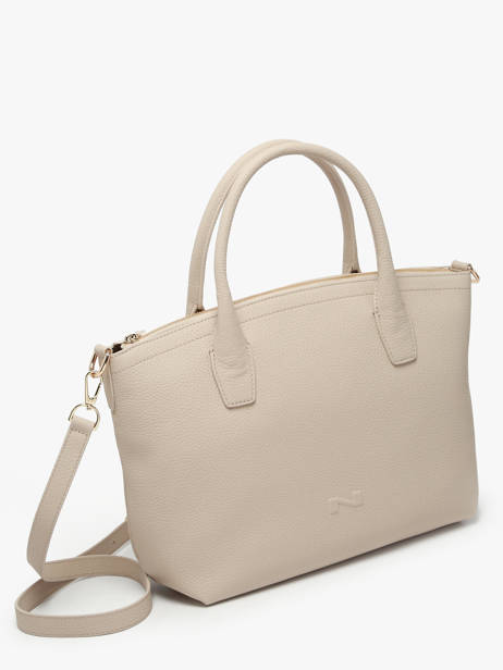Handtas Tiny Leder Nathan baume Beige victoria 88 ander zicht 2