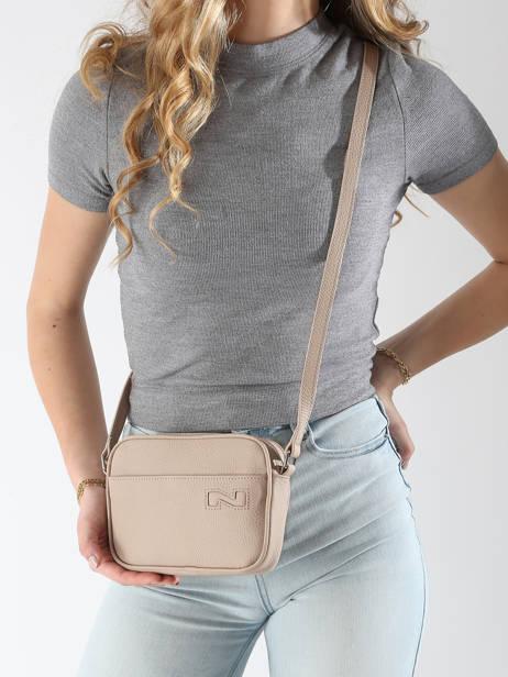 Cross Body Tas N City Leder Nathan baume Beige n city 6 ander zicht 1