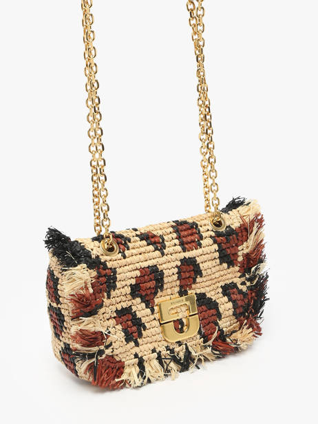 Cross Body Tas Raphia Gerard darel Beige raphia DBS87468 ander zicht 2