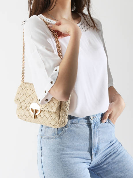 Cross Body Tas Moon Tressé Leder Vanessa bruno Beige moon 38V40533 ander zicht 1