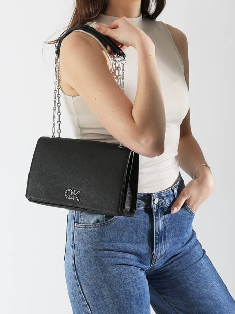Cross Body Tas Ck Chain Calvin klein jeans Zwart ck chain K613177 ander zicht 1